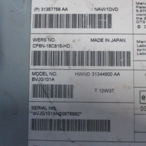 Jaguar XF anno dal 2011 al 2015 Stereo CF6N-18C815-HD 31344900AA BVJG101A